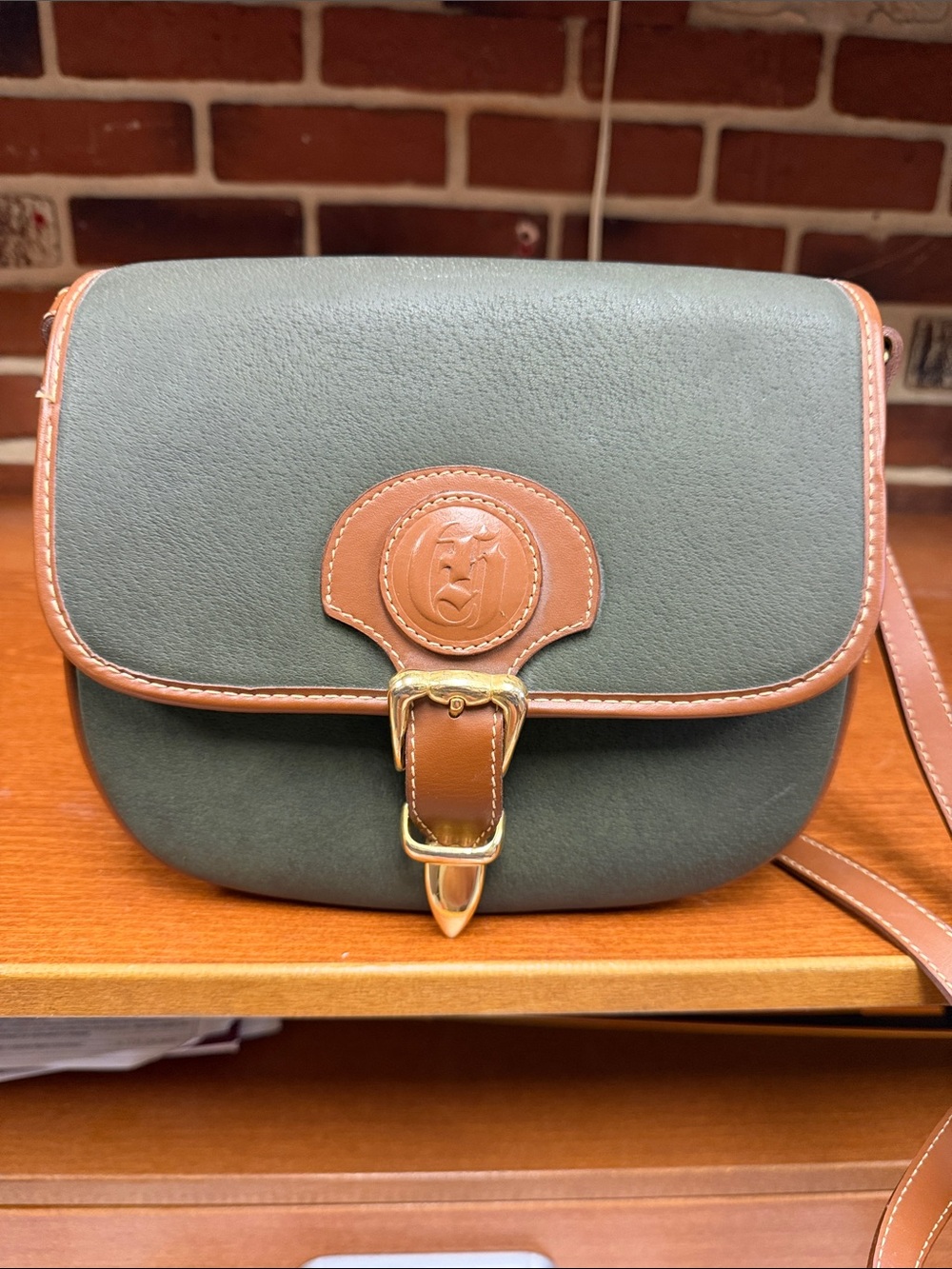 Charles Hubert green saddle bag